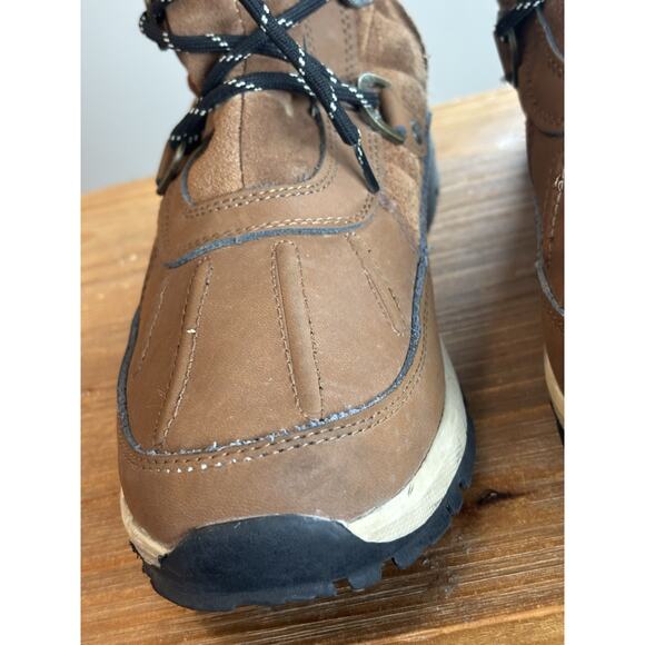Bear Paw Women’s Leather Waterproof Mid Calf Boot Sz 11 NWOT Brown Lace Up Zip - Picture 2 of 10